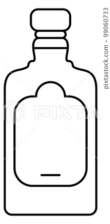 Alcohol drink glass bottle. Liqueur line icon Alcohol drink glass bottle. Liqueur line icon 99060733