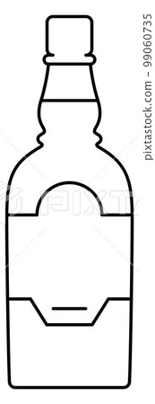 Beer bottle icon. Linear alcohol drink symbol Beer bottle icon. Linear alcohol drink symbol 99060735