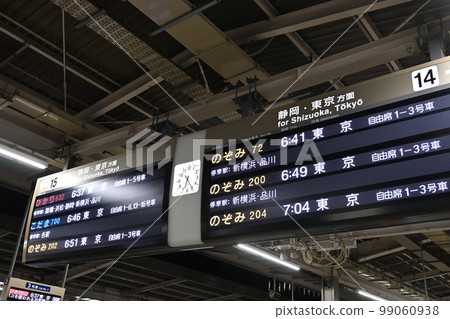 Electric bulletin board at Shinkansen Nagoya station 99060938