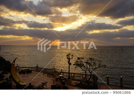 Sunset in Okinawa Chatan 99061866