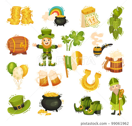Patricks Day Symbol and Attribute Big Vector Set 99061962
