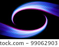 Abstract technology banner design. Digital neon lines on black background. 99062903