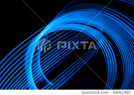 Abstract neon lights glow and flash effect. Background with flying design elements. Abstract neon lights glow and flash effect. Background with flying design elements. 99062905