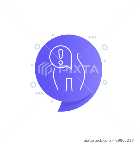 anorexia line icon, eating disorder vector anorexia line icon, eating disorder vector 99063237