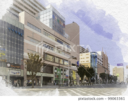 水彩風格 Hamamatsu, Kajicho Street, Zaza City Hamamatsu, 靜岡縣濱松市 99063361