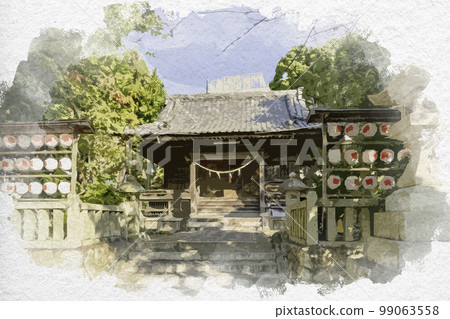 靜岡縣濱松市水彩風格濱松金山神社禮拜堂 靜岡縣濱松市水彩風格濱松金山神社禮拜堂 99063558