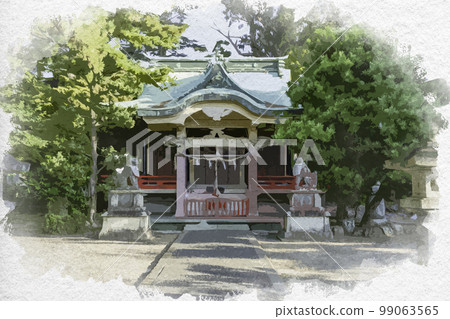 靜岡縣濱松市元代町東照宮水彩畫濱松 靜岡縣濱松市元代町東照宮水彩畫濱松 99063565