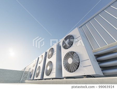 3d rendering of condenser unit or compressor. 99063914