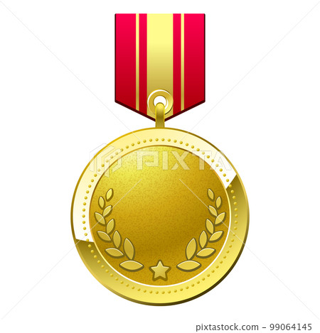 帶絲帶的獎牌式金牌 帶絲帶的獎牌式金牌 99064145