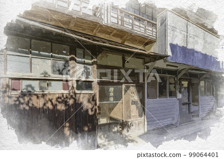 Shimonita Town Ballpark in the style of a watercolor painting, Shimonita Town, Gunma Prefecture 99064401