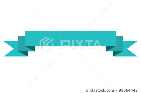 Ribbon banner. Blank tape banner for advertising promotion, sale text or heading. Elegant retro flag, background stripe. Flat title decoration, badge or frame 99064442