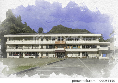 Watercolor-style Shimonita Town Natural History Museum, Shimonita Town, Gunma Prefecture 99064450