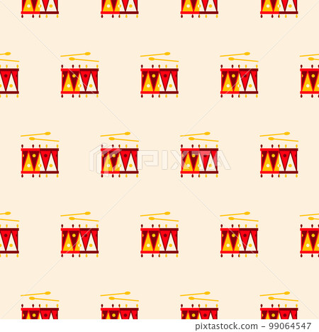 Circus Drum Music Seamless Pattern Circus Drum Music Seamless Pattern 99064547