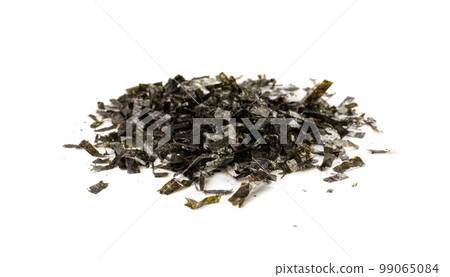 Nori Flakes Isolated, Dried Aonori Seaweed Flakes, Dry Sea Weed, Seaweed Crumbles, Nori Pieces, Furikake 99065084