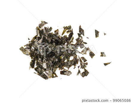 Nori Flakes Isolated, Dried Aonori Seaweed Flakes, Dry Sea Weed, Seaweed Crumbles, Nori Pieces, Furikake 99065086