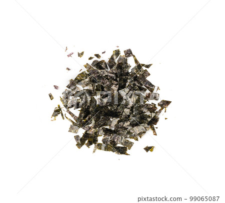 Nori Flakes Isolated, Dried Aonori Seaweed Flakes, Dry Sea Weed, Seaweed Crumbles, Nori Pieces, Furikake 99065087