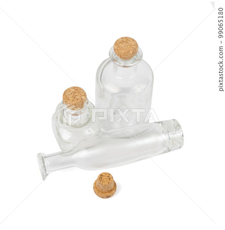 Old Glass Bottle Isolated, Vintage Bottles Collection 99065180