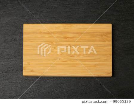 Old Wood Cutting Board Mockup, Vintage Chopping Board Background, Empty Cut Desk Top View 99065329