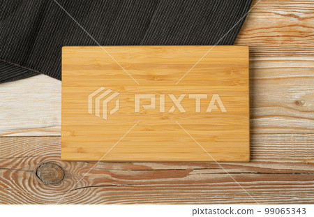 Old Wood Cutting Board Mockup, Vintage Chopping Board Background, Rustic Napkin, Empty Cut Desk Top View Old Wood Cutting Board Mockup, Vintage Chopping Board Background, Rustic Napkin, Empty Cut Desk Top View 99065343