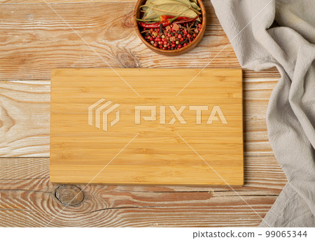 Old Wood Cutting Board Mockup, Vintage Chopping Board Background, Rustic Napkin, Empty Cut Desk Top View Old Wood Cutting Board Mockup, Vintage Chopping Board Background, Rustic Napkin, Empty Cut Desk Top View 99065344