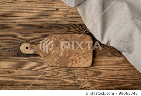 Old Wood Cutting Board Mockup, Vintage Chopping Board Background, Rustic Napkin, Empty Cut Desk Top View Old Wood Cutting Board Mockup, Vintage Chopping Board Background, Rustic Napkin, Empty Cut Desk Top View 99065348