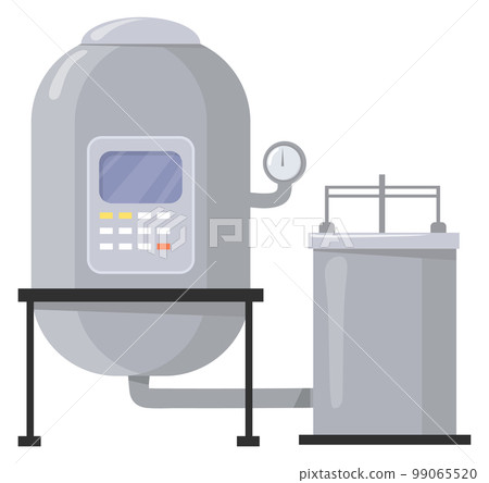 Metal container for food manufacture. Fermentation cartoon tank 99065520