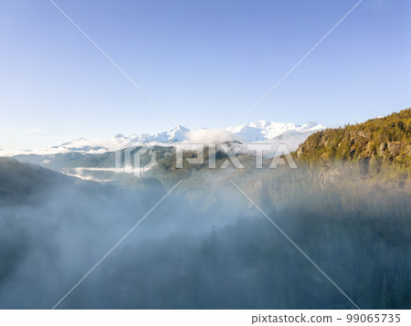 Canadian Mountain Landscape Nature Background. Aerial View 99065735