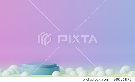 3d rendered blue podium. Background for children 3d rendered blue podium. Background for children 99065973
