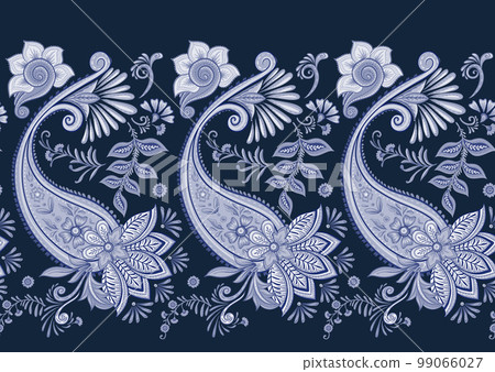 Fantasy flowers, paisley seamless pattern Fantasy flowers, paisley seamless pattern 99066027