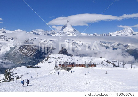 Matterhorn and cogwheel train (Zermatt, Switzerland) 99066765