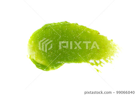 Wasabi Smear Isolated, Green Sushi Paste on White Background Wasabi Smear Isolated, Green Sushi Paste on White Background 99066840