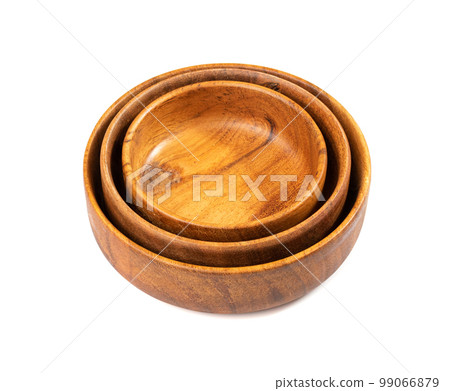 Empty Wood Bowl Isolated, Wooden Bowl on White Background, Rustic Mock Up Empty Wood Bowl Isolated, Wooden Bowl on White Background, Rustic Mock Up 99066879