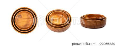 Empty Wood Bowl Isolated, Wooden Bowl on White Background, Rustic Mock Up Empty Wood Bowl Isolated, Wooden Bowl on White Background, Rustic Mock Up 99066880