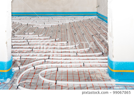 new water floor heating in the room new water floor heating in the room 99067865