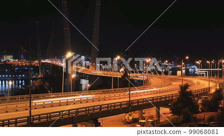 Traffic at night in Vladivostok. 99068081