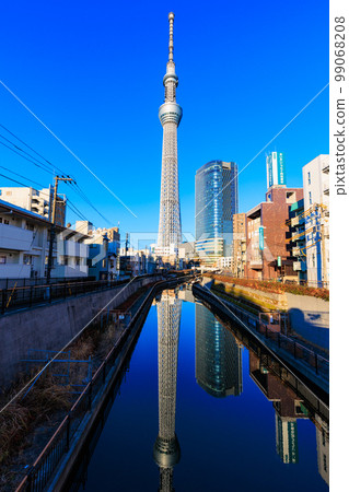 Tokyo, Sumida Ward, Tokyo Skytree (from Nishijukkenbashi) Tokyo, Sumida Ward, Tokyo Skytree (from Nishijukkenbashi) 99068208