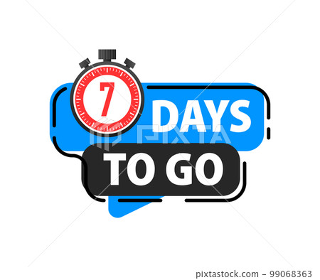 7 Days to go icon. Days Left Badges. Offer countdown date number. Timer, Hourglass icon. 7 Days to go icon. Days Left Badges. Offer countdown date number. Timer, Hourglass icon. 99068363