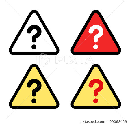 Question mark (?) icon set triangle - Stock Illustration [99068439