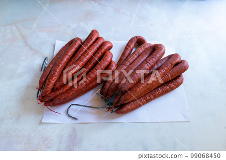 Famous fresh Longaise traditionnal sausage 99068450