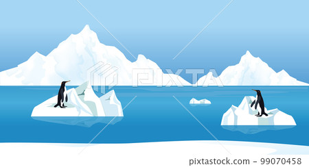 landscape of Ice arctic nature winter with iceberg. 99070458