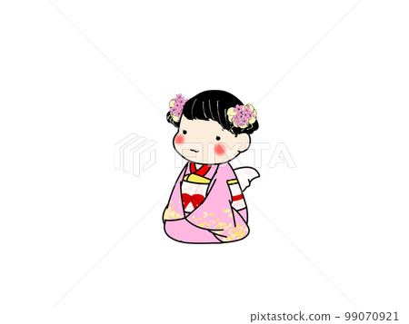 和服的 Hinamatsuri 女孩 和服的 Hinamatsuri 女孩 99070921