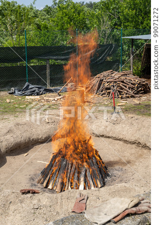 Preparation of the bonfire Preparation of the bonfire 99071272