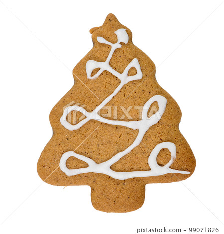 Gingerbread Christmas tree cookie 99071826