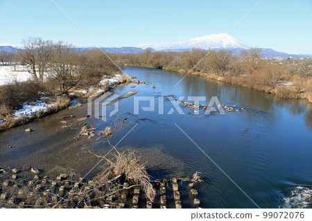 從盛岡市大田橋看到的岩手山 99072076