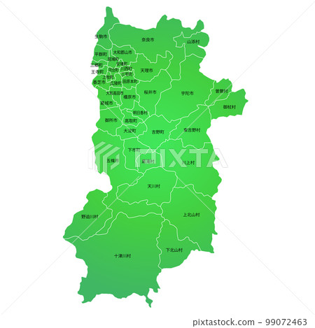Nara prefecture and municipalities map Nara prefecture and municipalities map 99072463