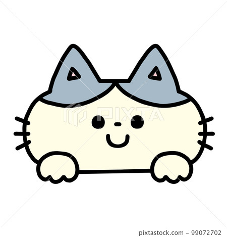 A cute cat that suddenly shows its face 99072702