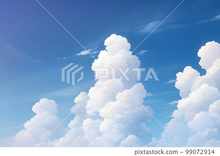 Blue sky and clouds background material illustration 99072914