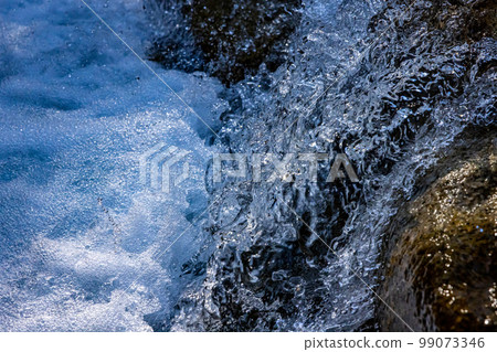 A river that splashes and flows down A river that splashes and flows down 99073346