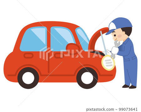 Mechanic inspecting the car Vehicle inspection 99073641