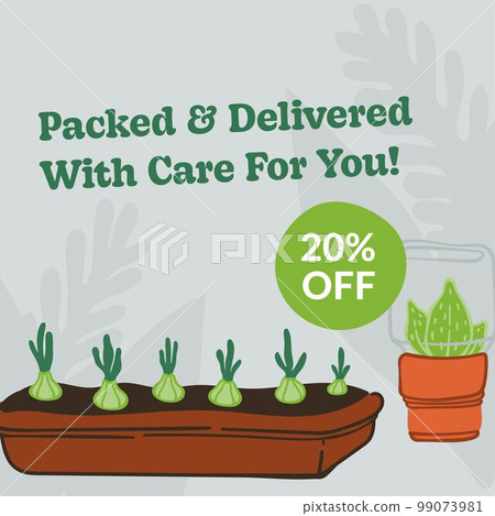Packed and delivered with care for you, plants 99073981